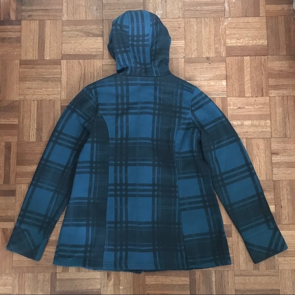 Blue plaid coat - Picture 2 of 4